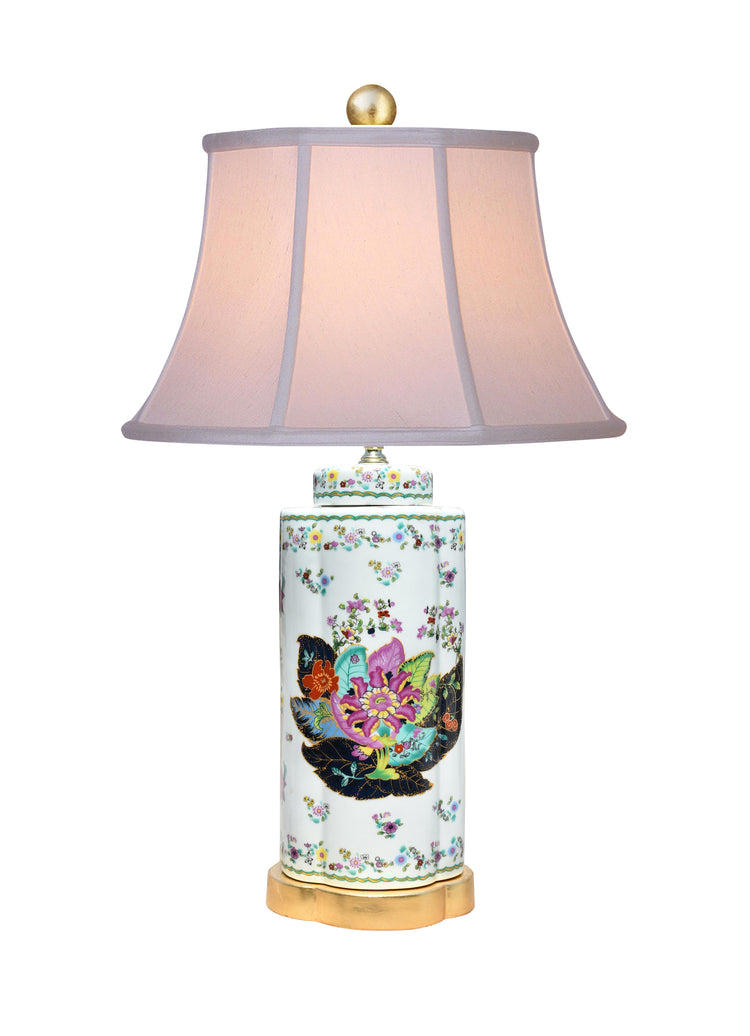 Exquisite Porcelain Tobacco Leaf Table Lamp