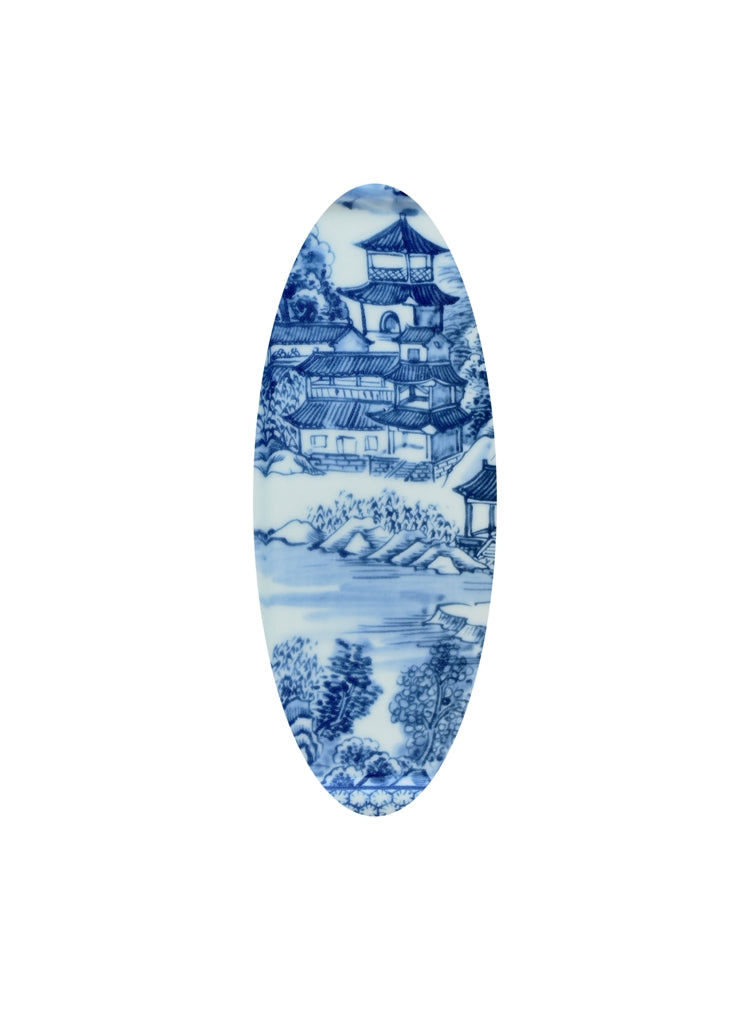 Blue and White Chinoiserie Square Porcelain