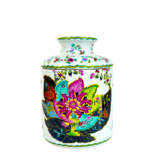 Tobacco Leaf Porcelain Tissue Cover Holder Box