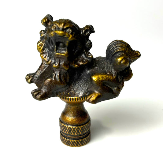 Luxurious Solid Brass Lion Lamp Finial Elevates Lamp Aesthetics