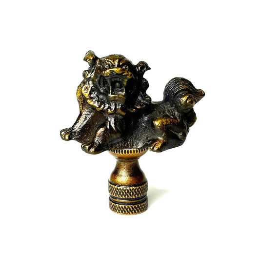 Luxurious Solid Brass Lion Lamp Finial Elevates Lamp Aesthetics